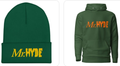 GREEN WITH SWITCH UP - DOUBLE PRINT FRONT AND BACK HEAVYWEIGHT HOODIE AND BEANIE